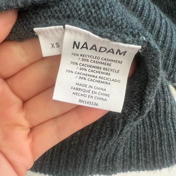 Naadam Cashmere Open Neck Polo Forest Green / XS - Picture 9 of 9